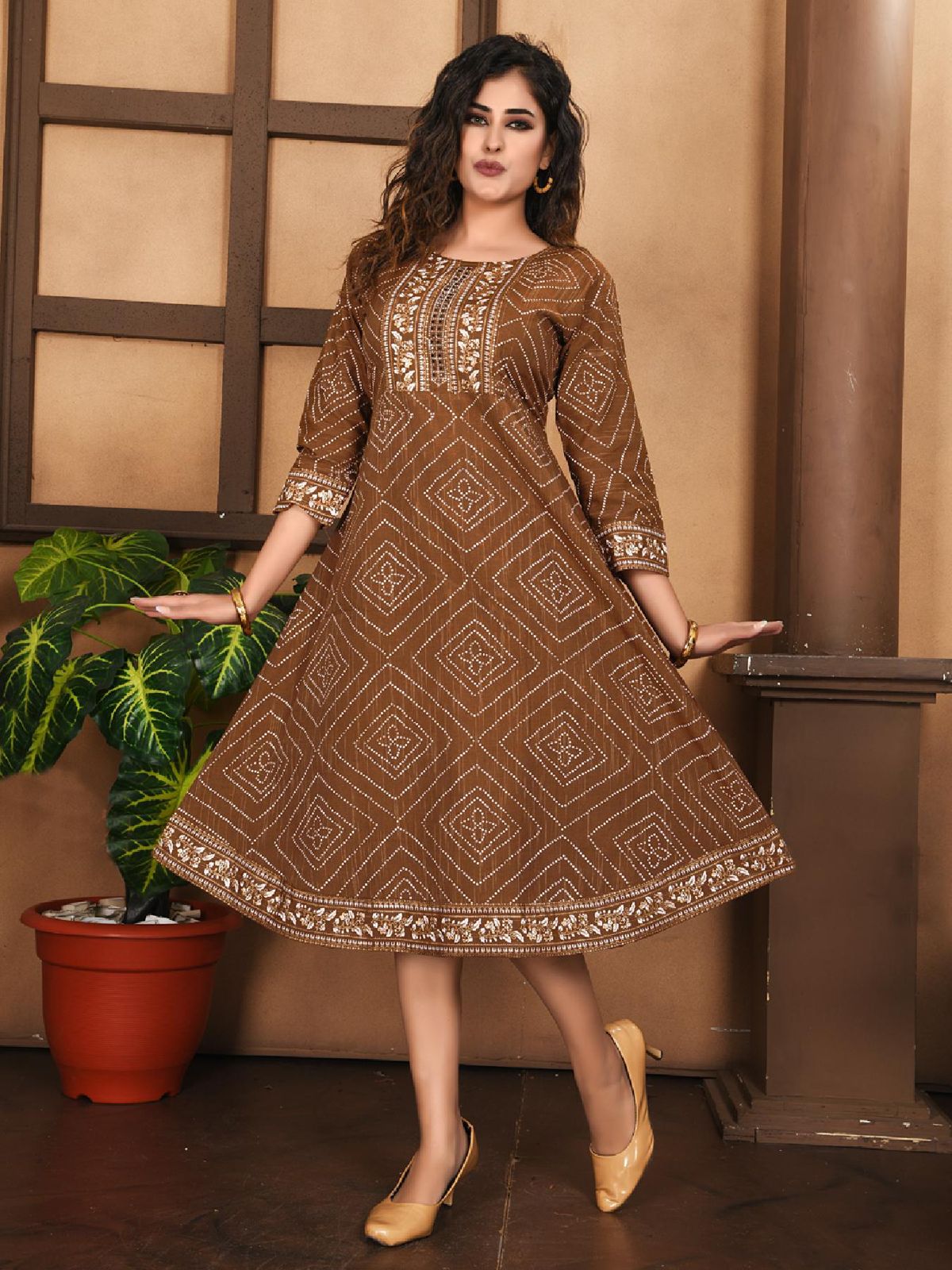 Beauty Srishti Heavy Fancy Wear Wholesale Cotton Anarkali Kurtis Catalog